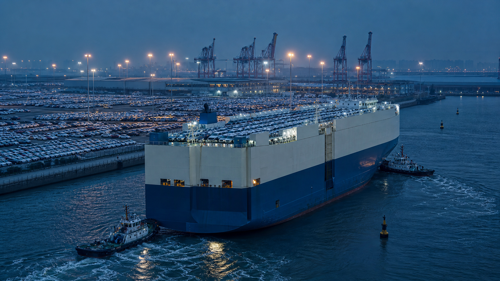 China EV Export Growth Tests Global Car-Carrier Capacity